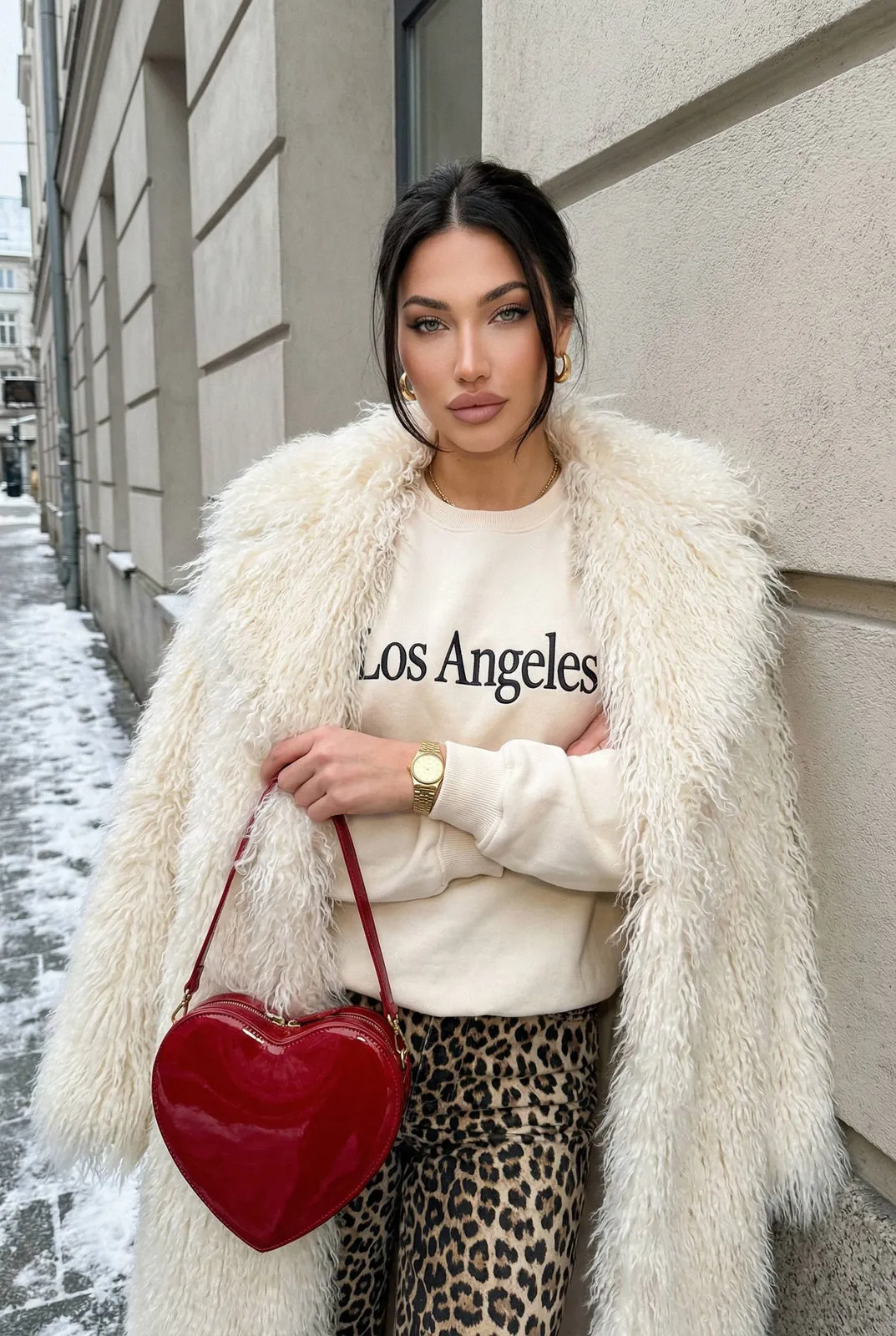 Earrings Wristwatch And Makeup On A Street