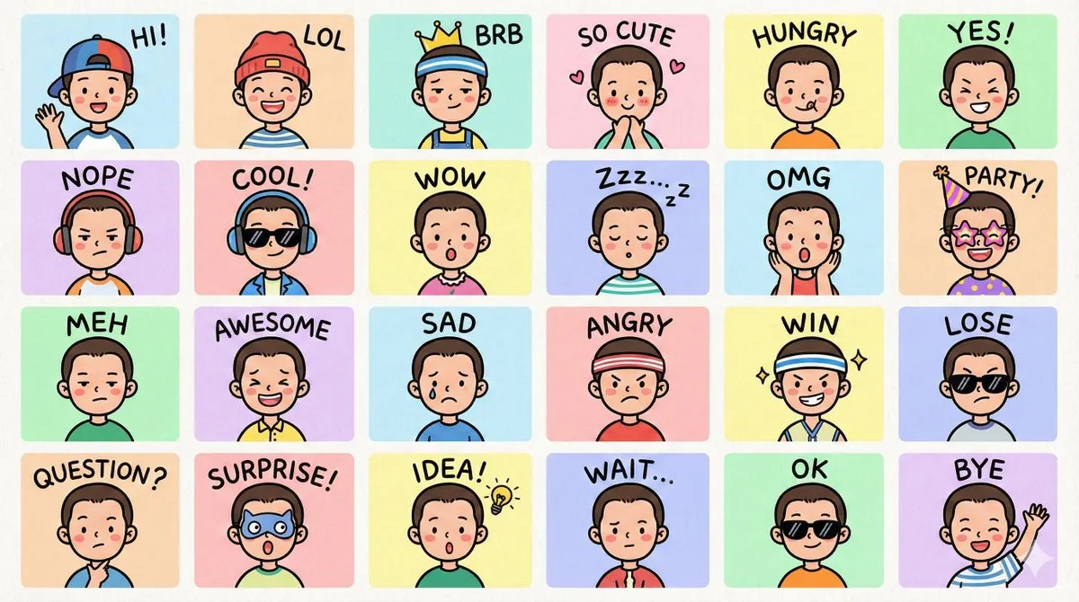 Banana Bonanza: A Colorful Emoji Portrait Parade!