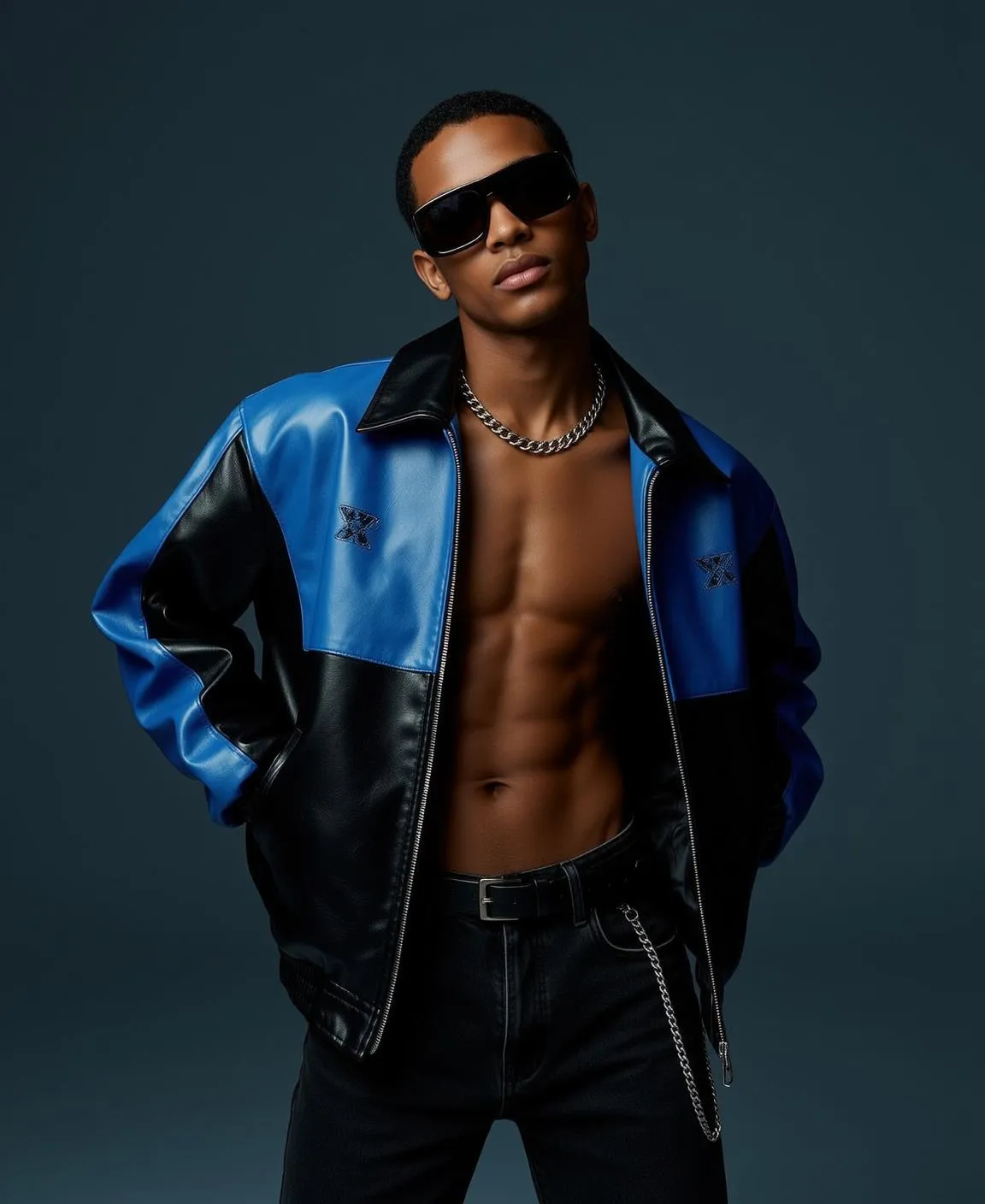 Sunglasses And Necklace In A Studio