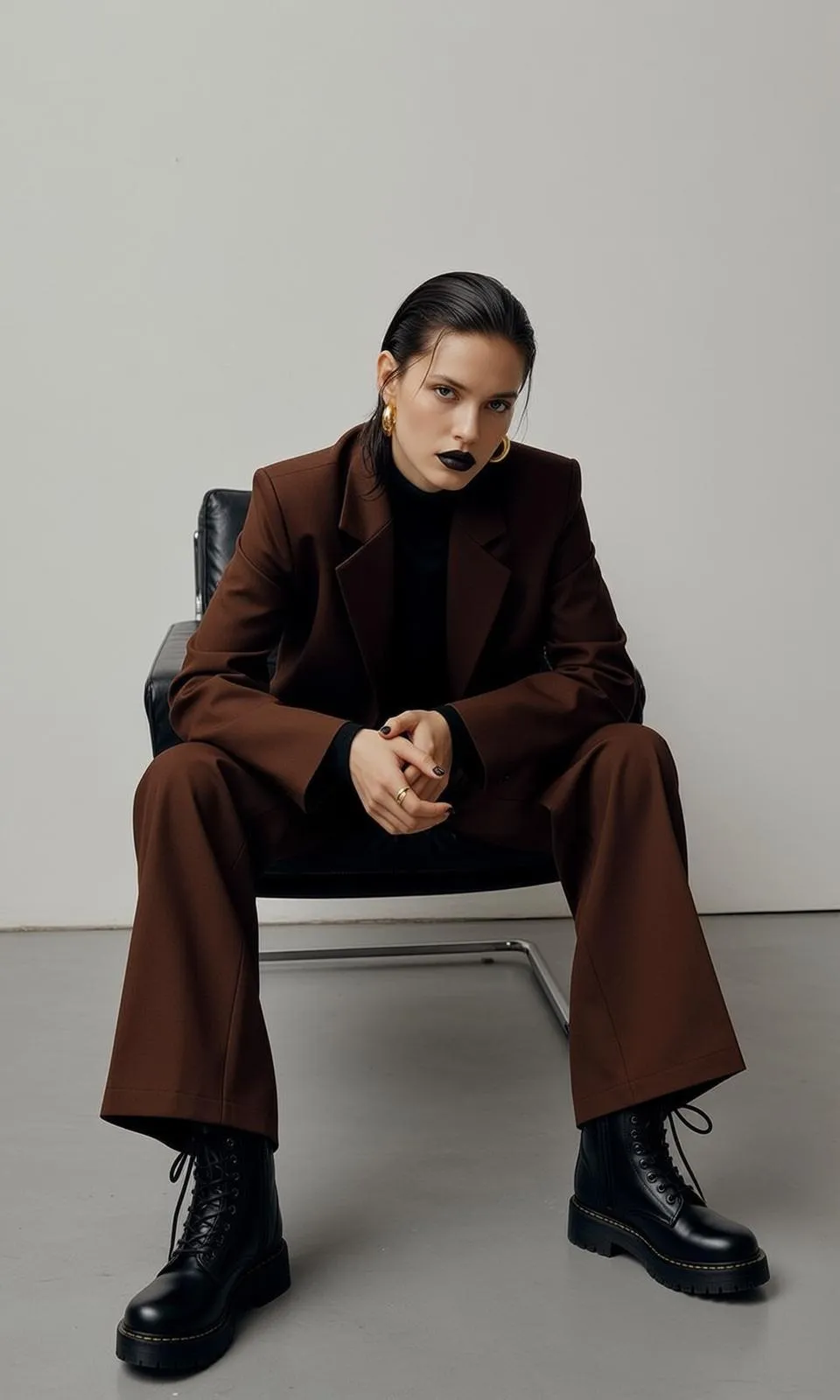 Makeup Earrings And Rings In Studio Portrait