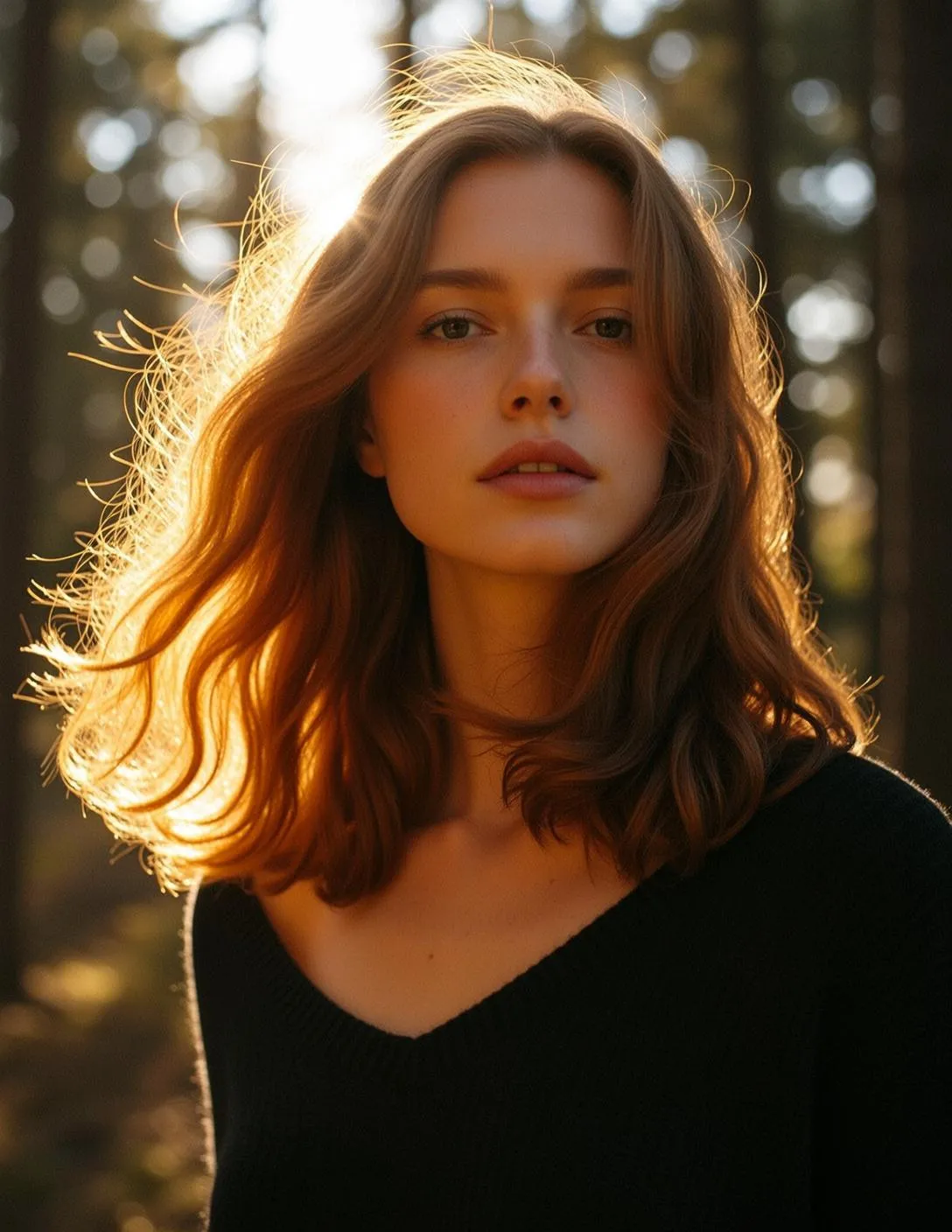 Autumn Young Wavy Medium Length Auburn Fair