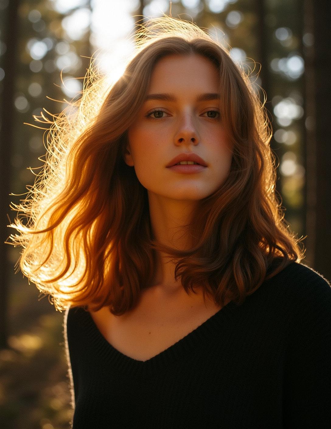 Autumn Young Wavy Medium Length Auburn Fair