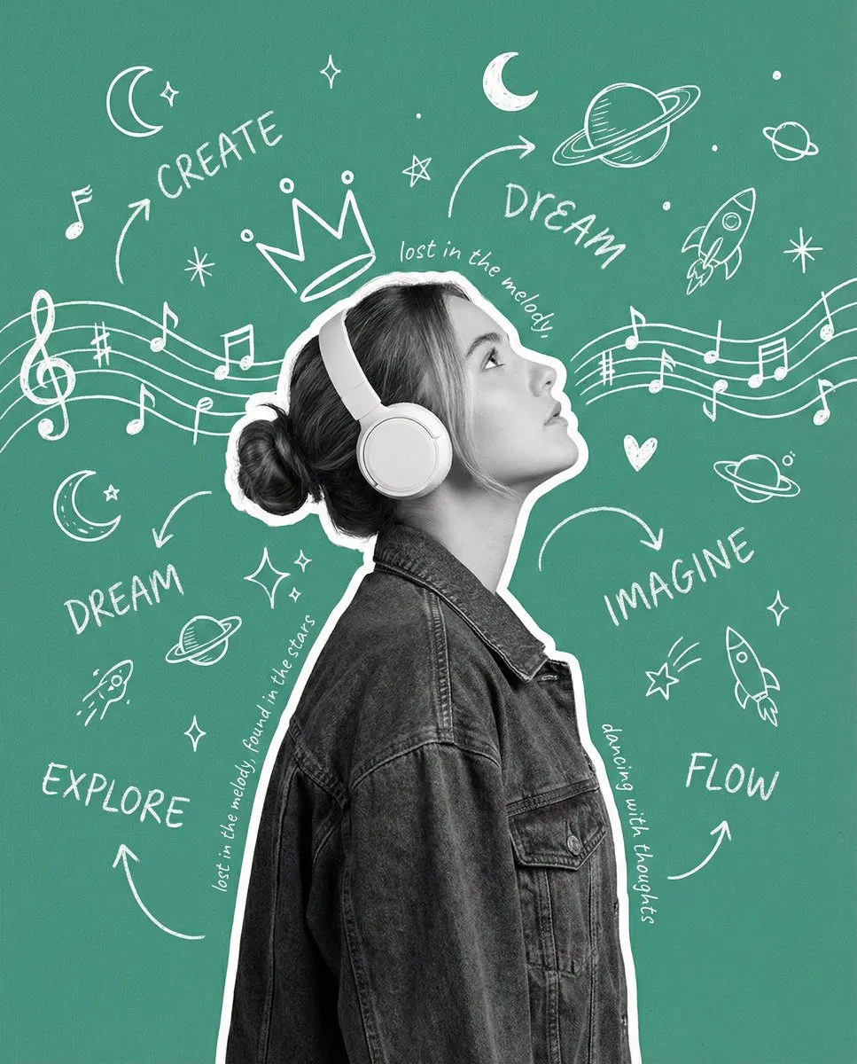 Whimsical Music Themed Artwork