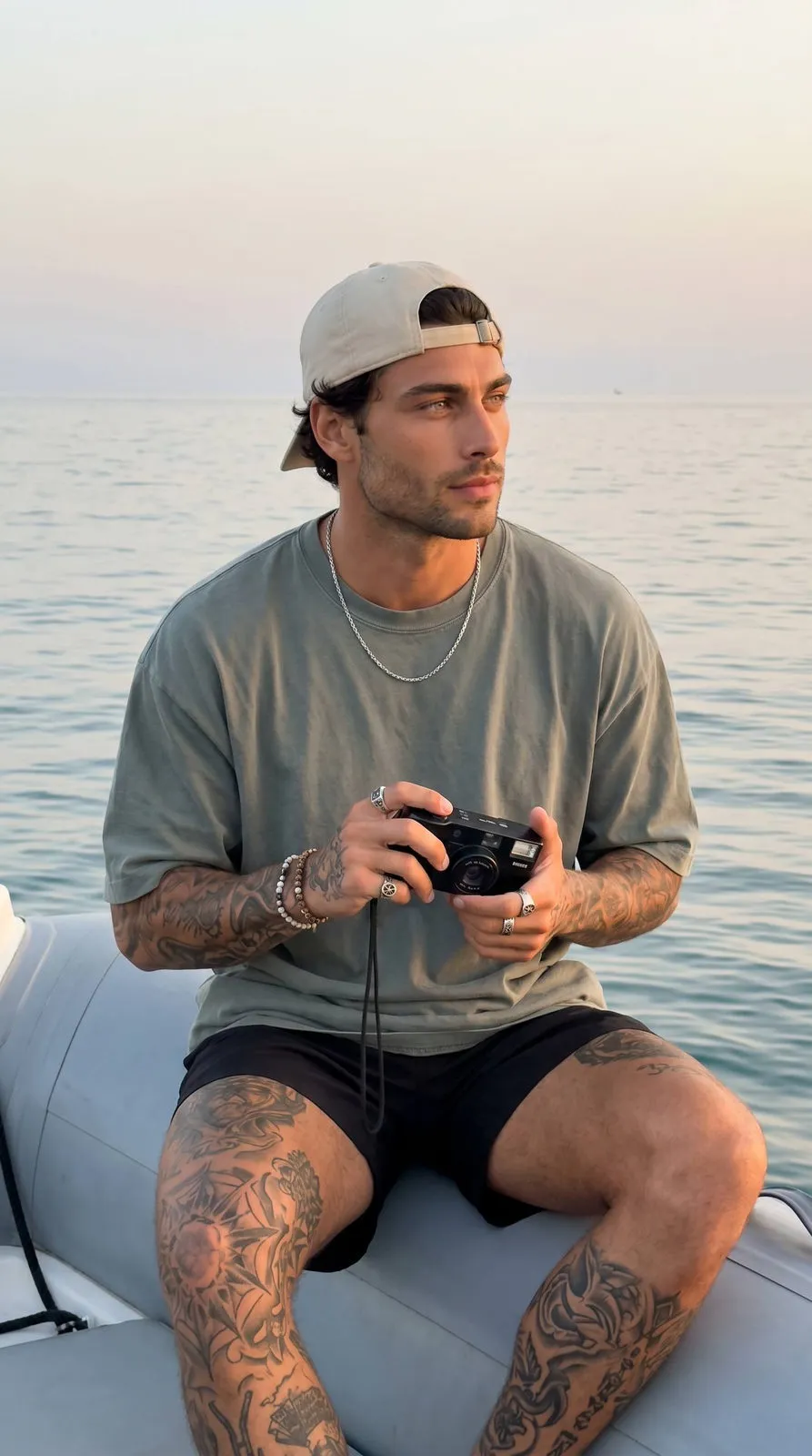 Tattoos Necklace Bracelets And Rings In Boat Portrait
