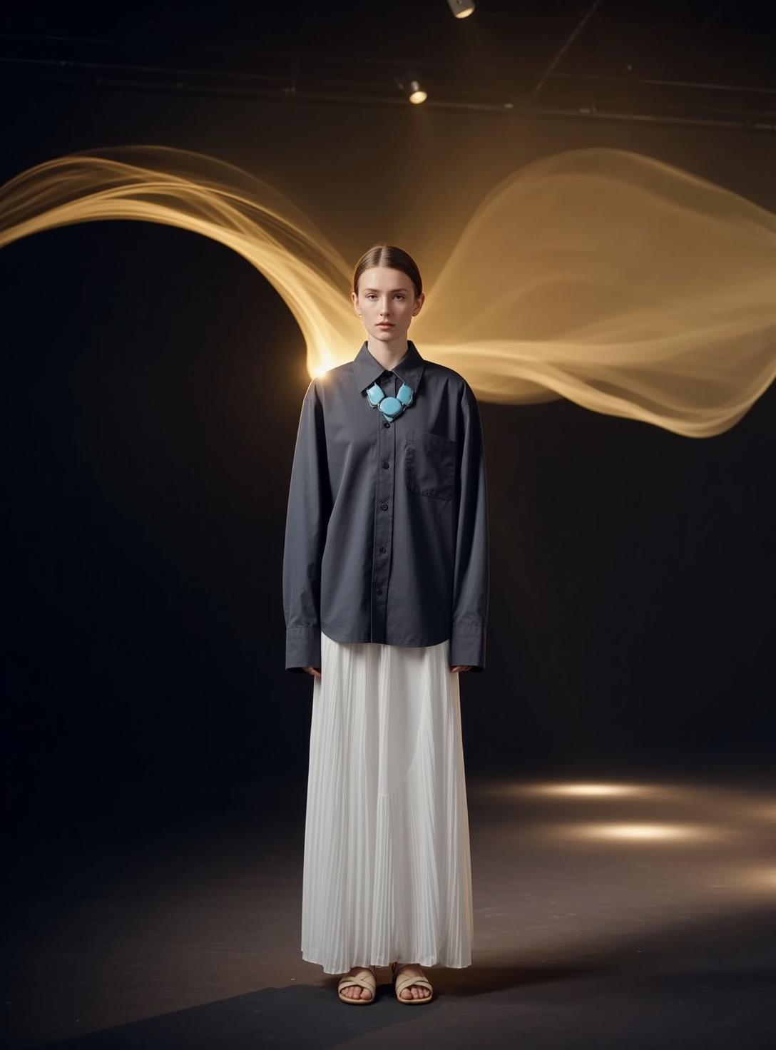 White Skirt Spotlight Studio