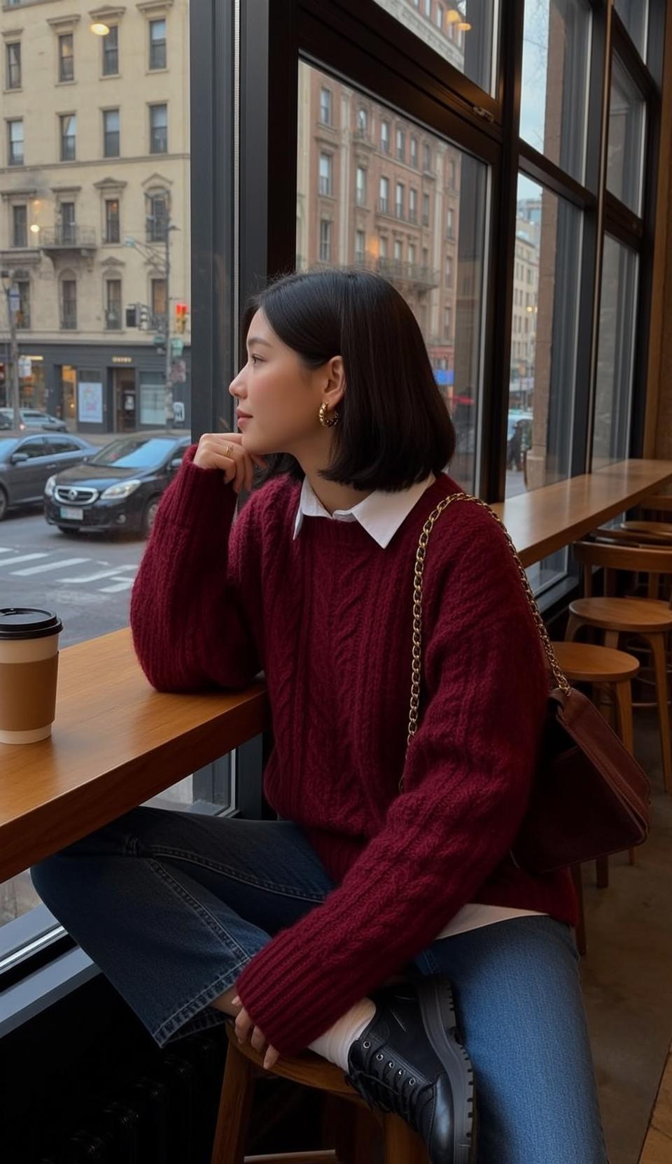 Autumn Young East Asian Short Dark Straight
