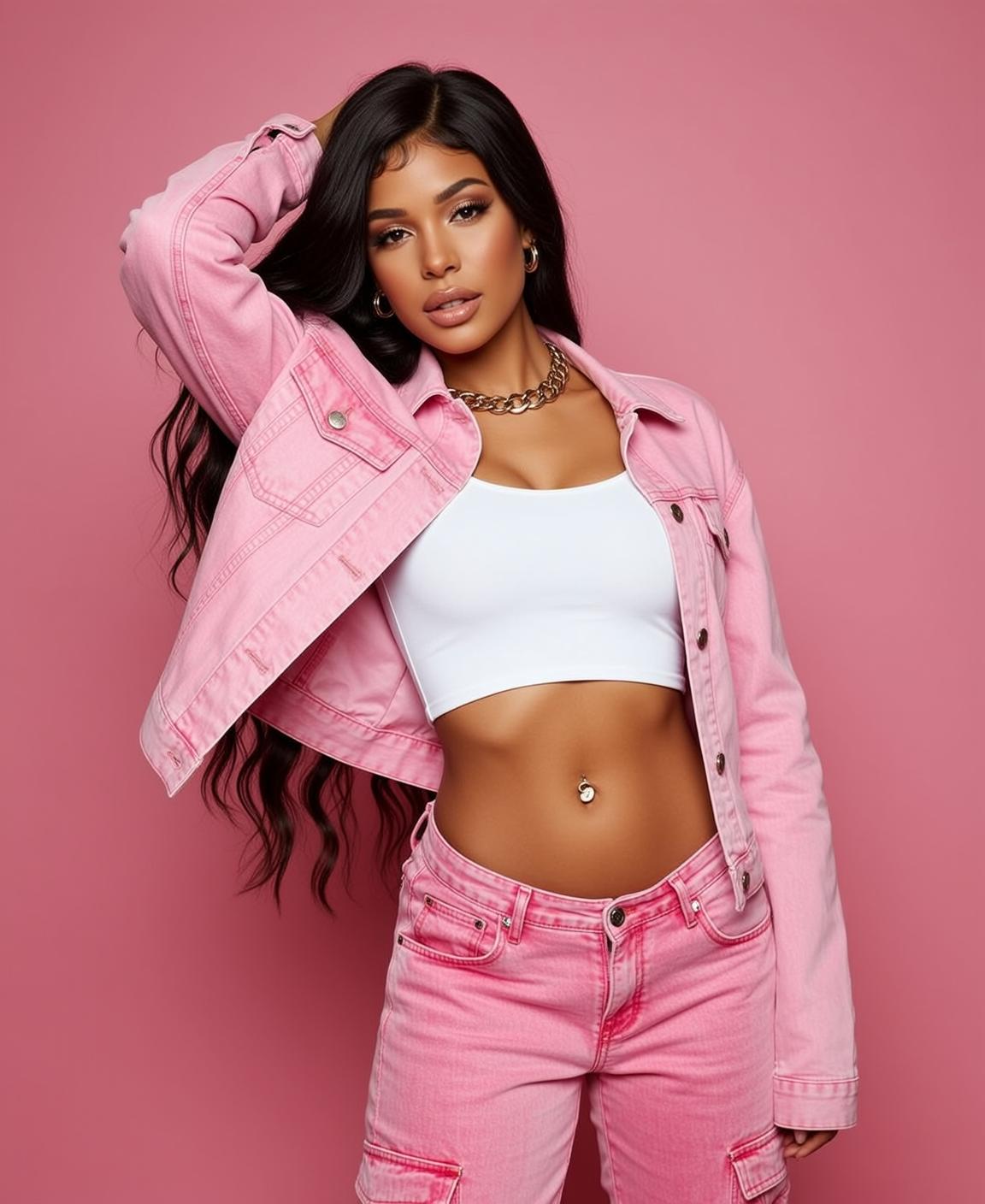 Pink Cargo Jacket Studio