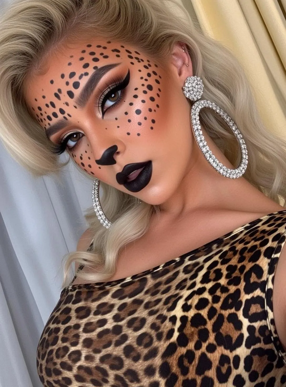 Makeup And Earrings In A Studio