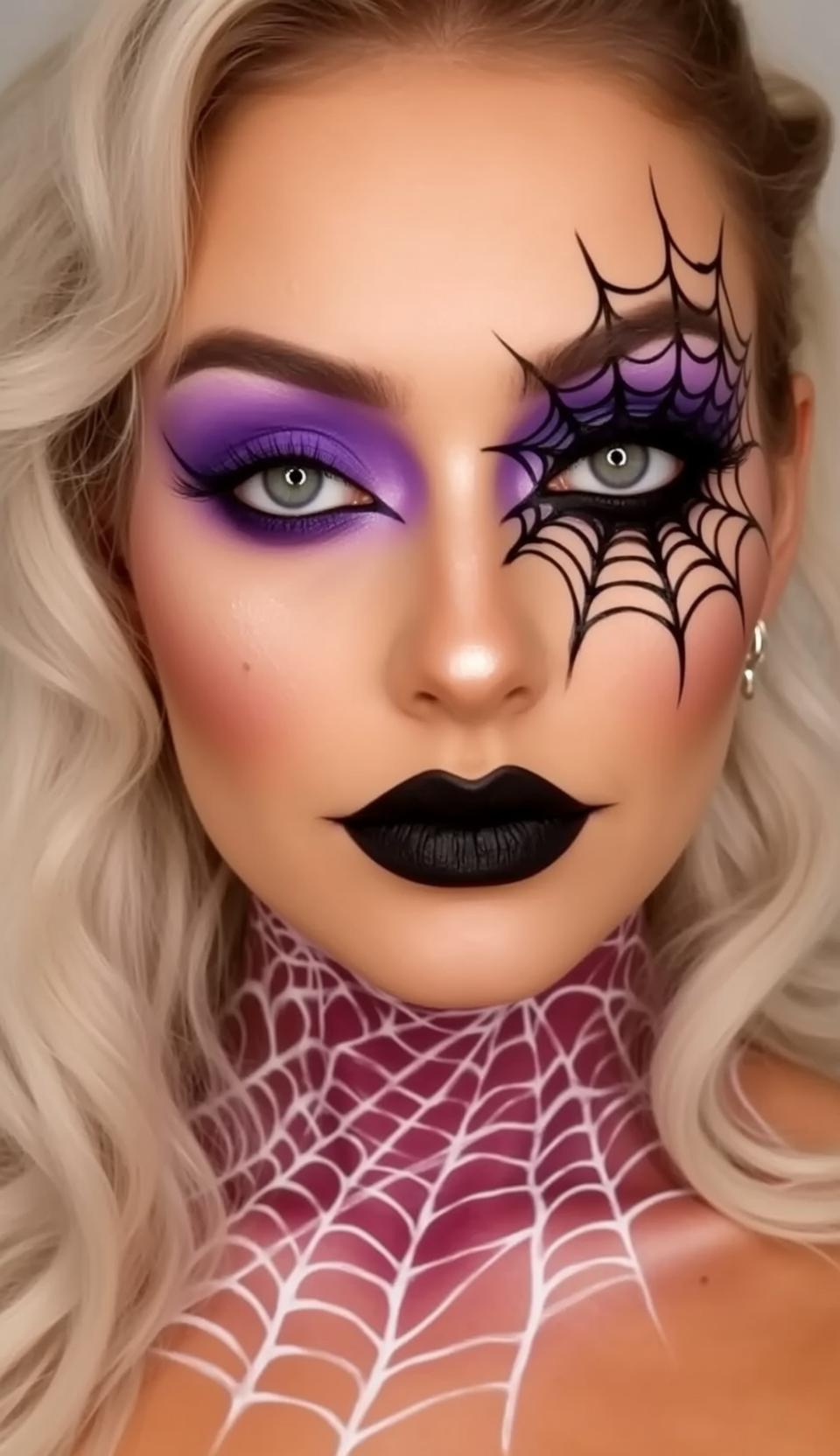 Halloween Makeup Young Wavy Blonde Hair Fair