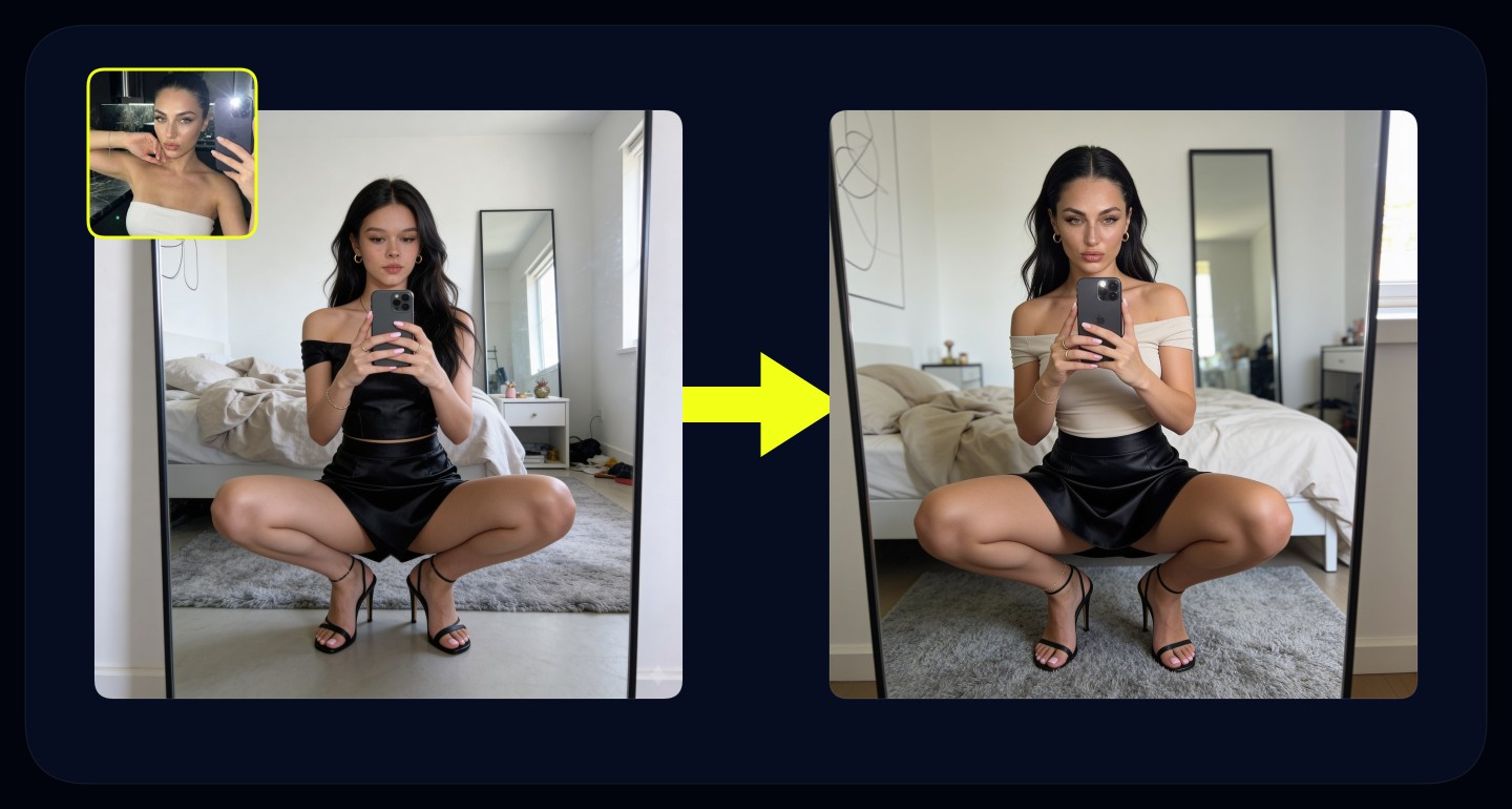 Lily remix walkthrough for Candid Mirror Selfie Squating