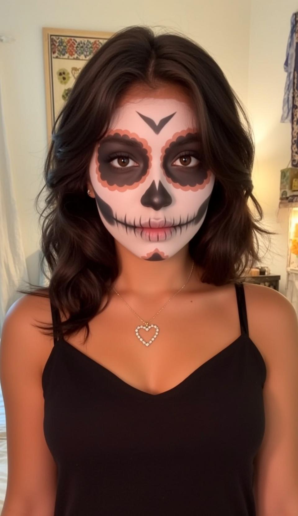 Halloween Makeup Young Skull Paint Dark Brown