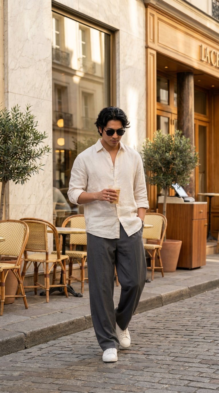 Loose Fitting At Terracotta Planters Flank Cafe