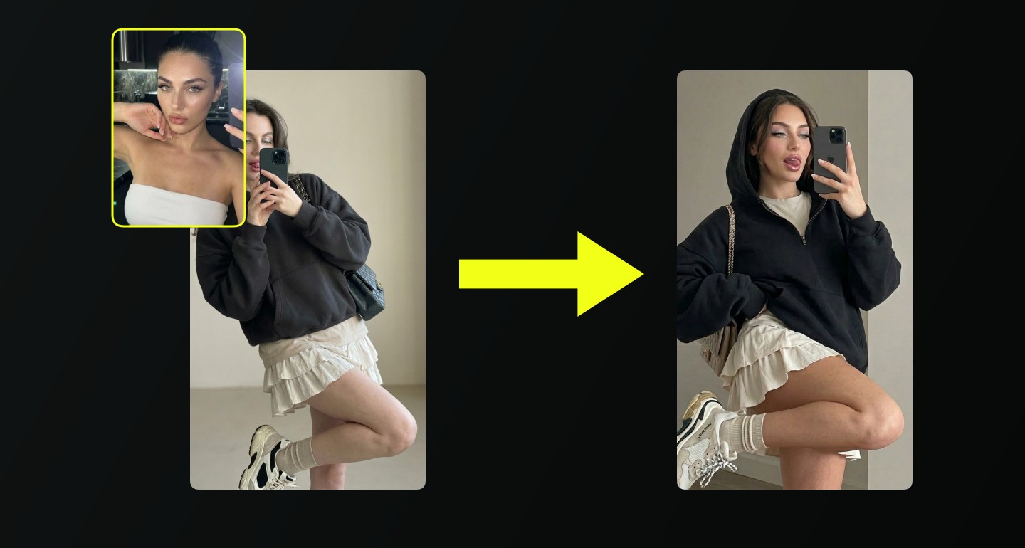 Lily remix walkthrough for Playful Mirror Selfie Pose With Pastel Eyeshadow