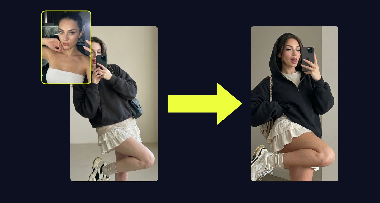 Lily remix walkthrough for Playful Mirror Selfie Pose With Pastel Eyeshadow