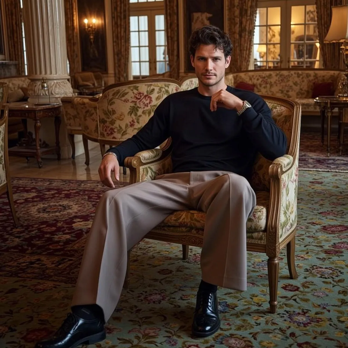 Wristwatch And Bracelets In A Portrait
