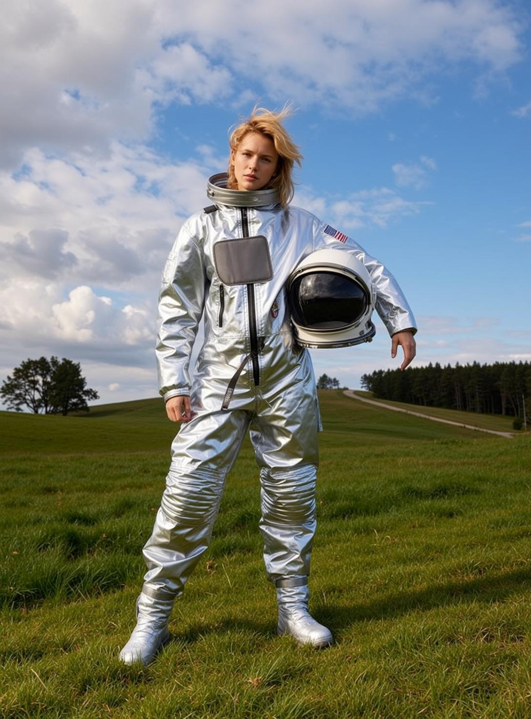 Astronaut Suit Grassy Hill