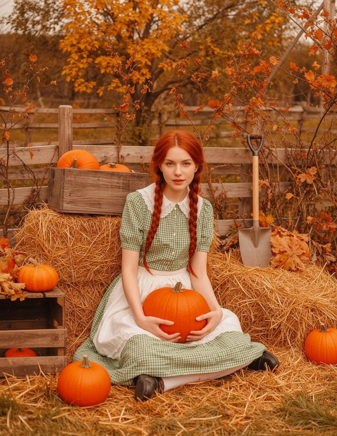 Pumpkin Farm Autumn Portrait