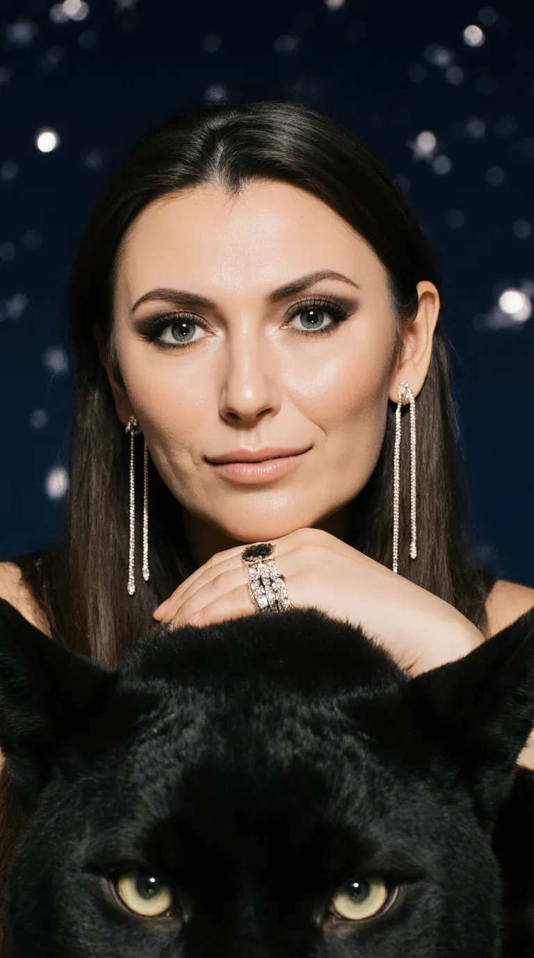 Earrings In Styled Portrait