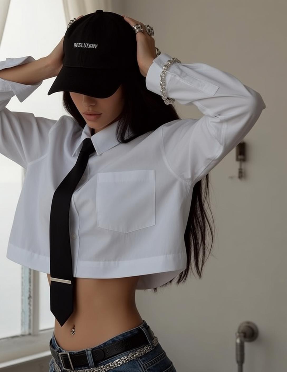 White Shirt Cap Adjustment