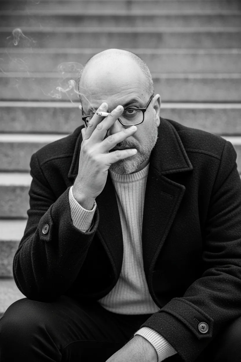 Monochrome Concrete Steps Cigarette