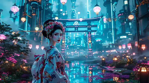 Elegant Geisha Portrait