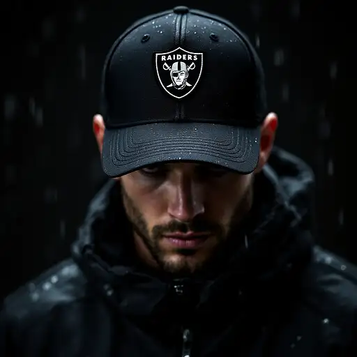 Rain Jacket Black Cap Portrait