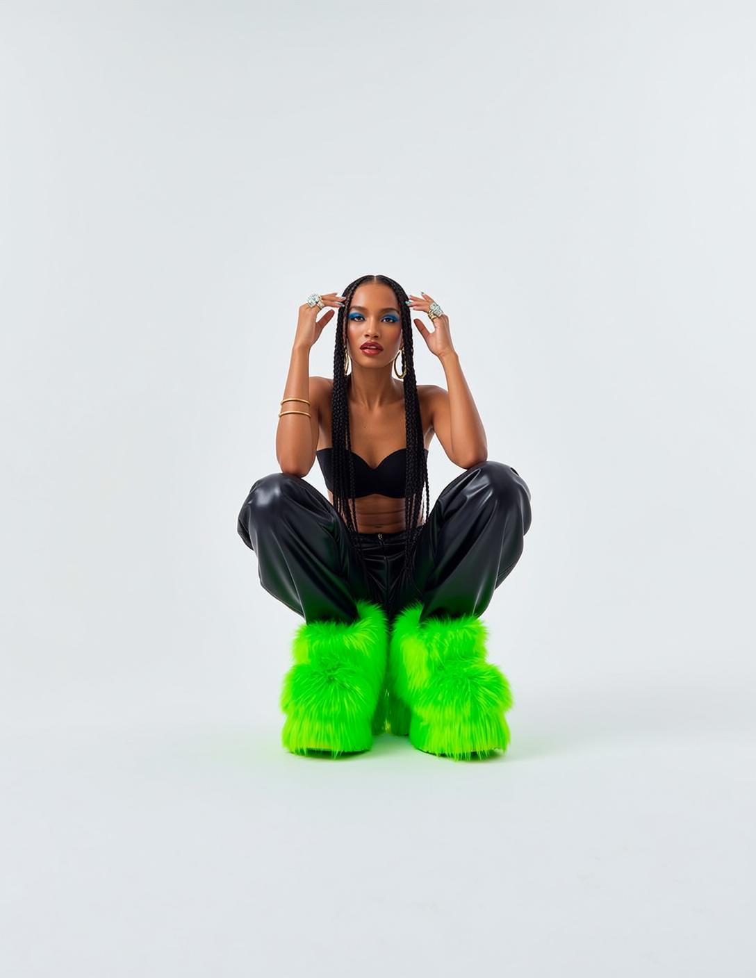 Neon Platform Crouch Portrait