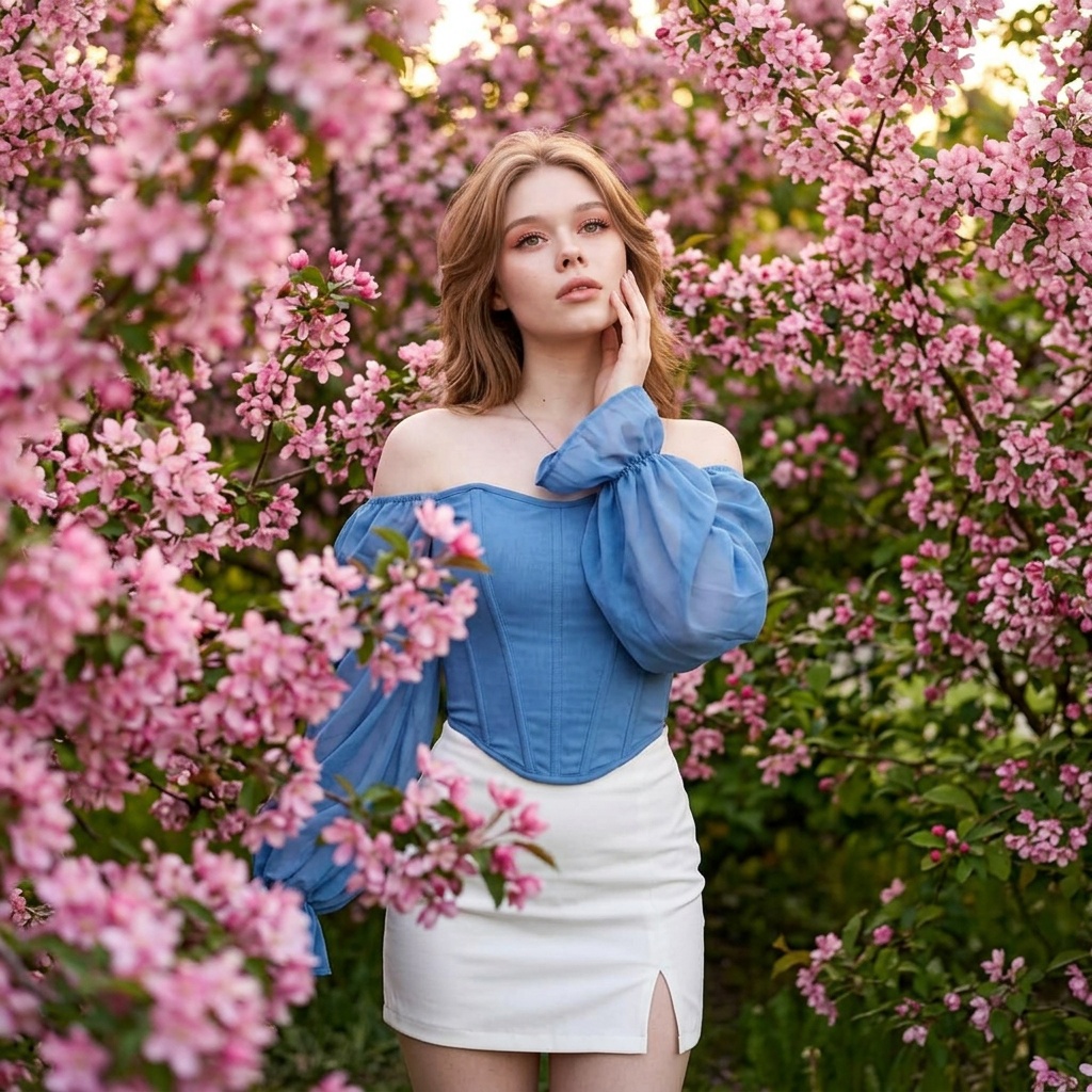 Among Pink Flowers Gentle Touch Cheek