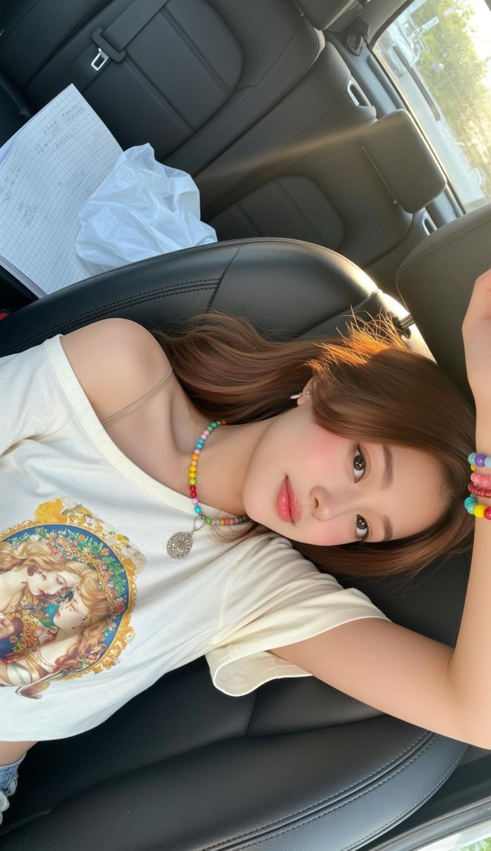 Explore Lying Black Leather Car Seat Her