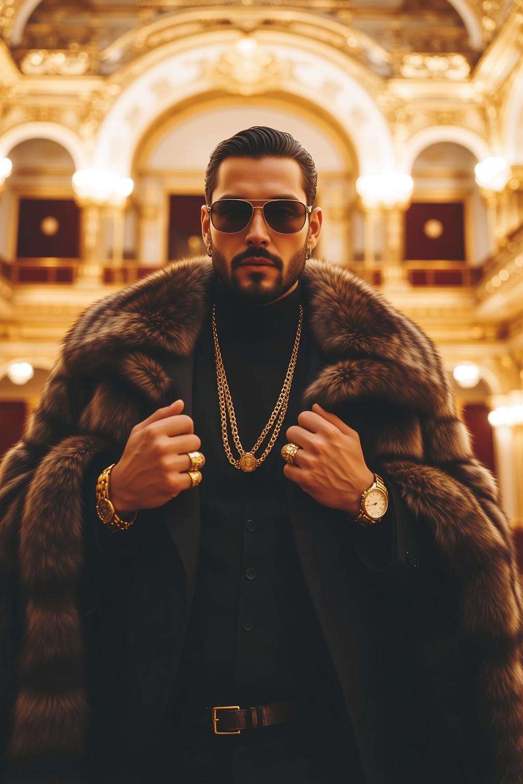 Fur Coat Lapels Portrait reference photo