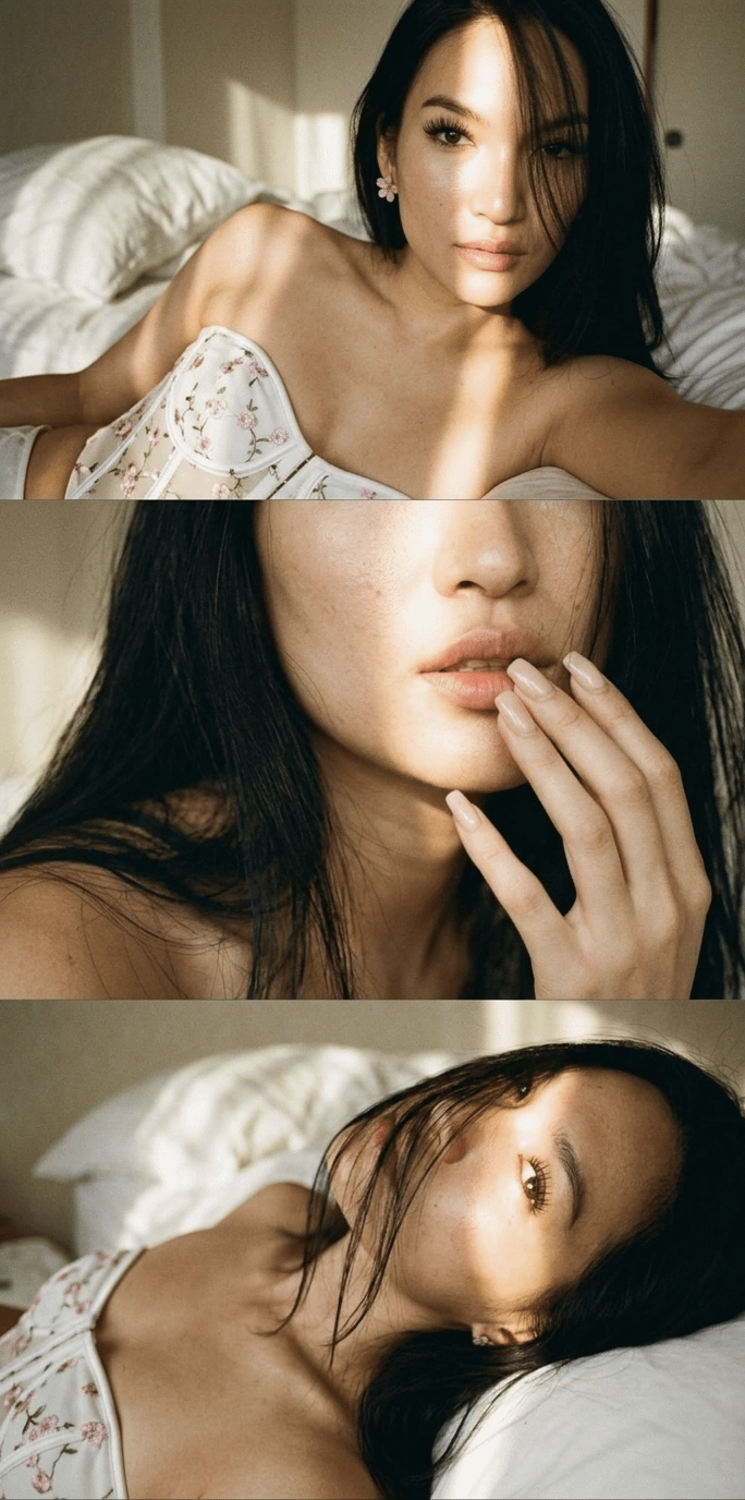 Home Golden Hour Triptych Selfie