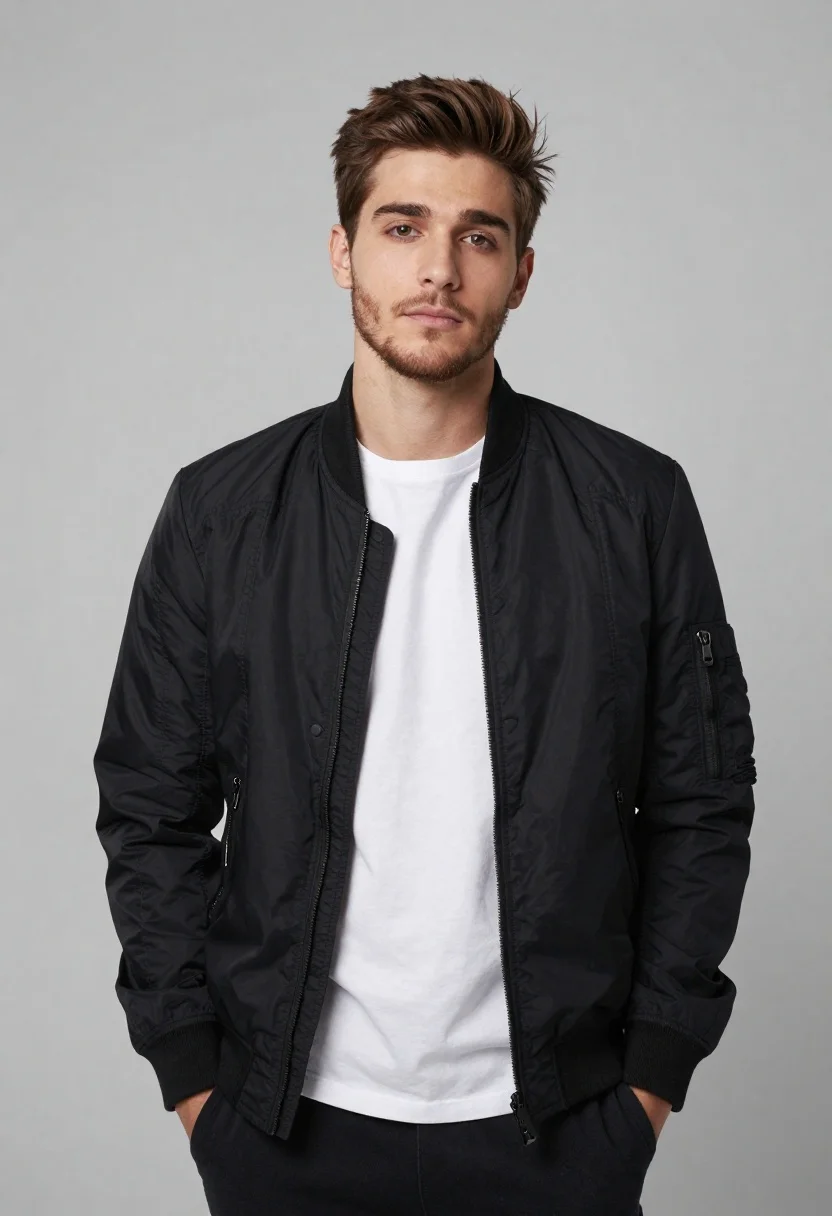 Portrait Young Man Standing Relaxed Pose Facing The Camera Subject reference photo