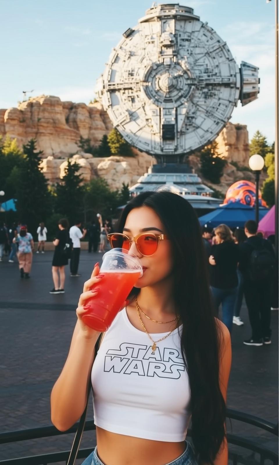 White Tank Red Beverage