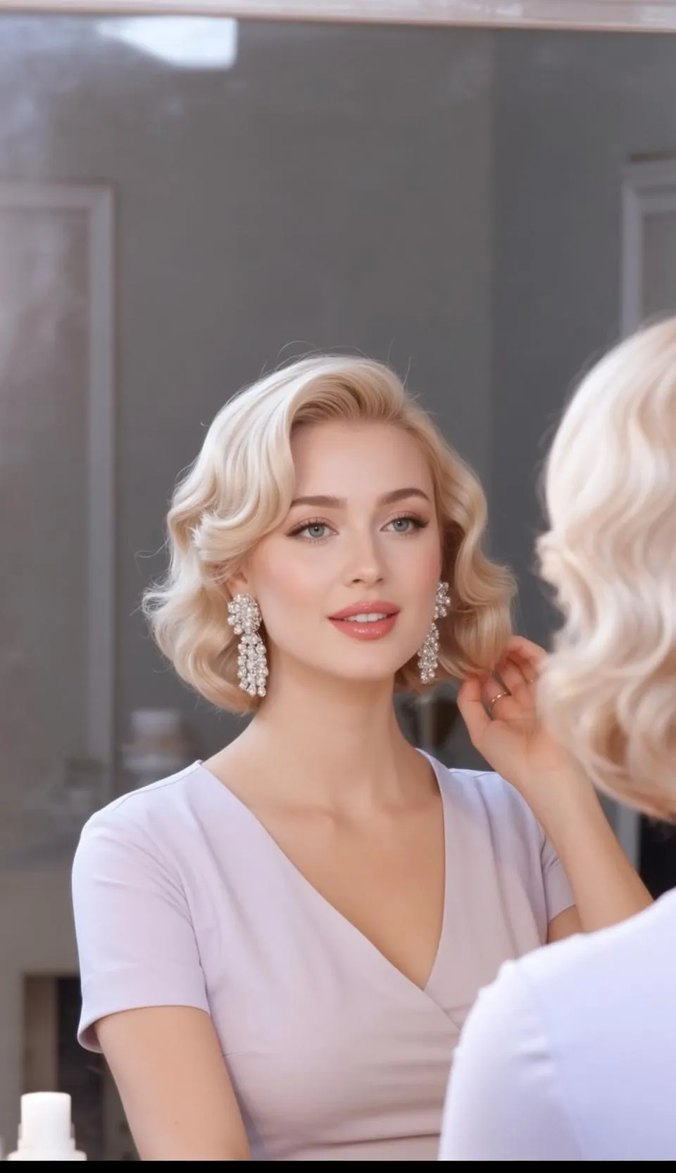 Makeup Earrings And Rings In Fashion Portrait
