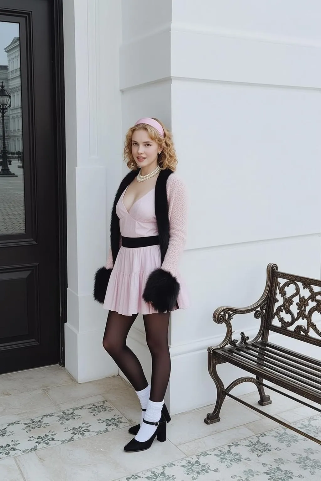 Balletcore Young Stands Facing Slightly Her Left