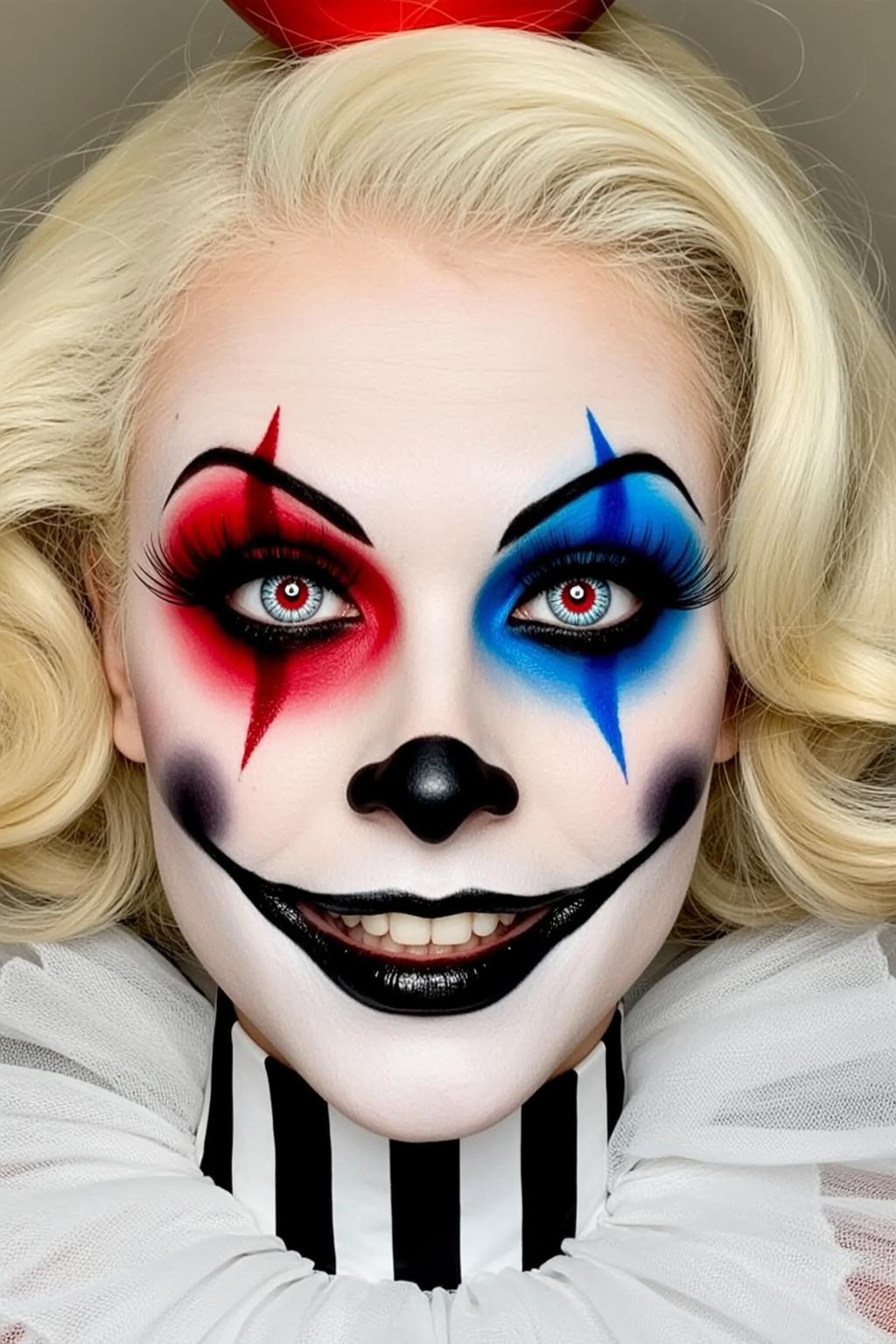 Clown Makeup Collar Portrait