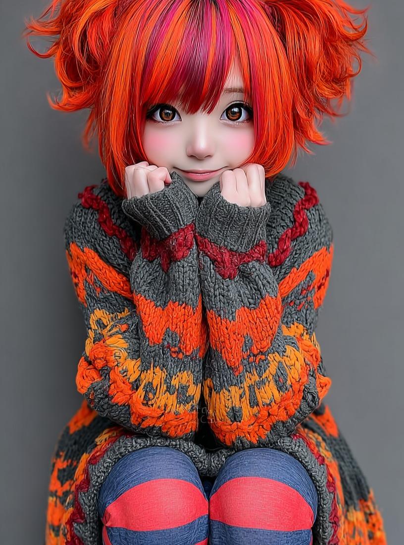 Objective Create Highly Detailed Kawaii Doll-like Character Portrait With Cozy