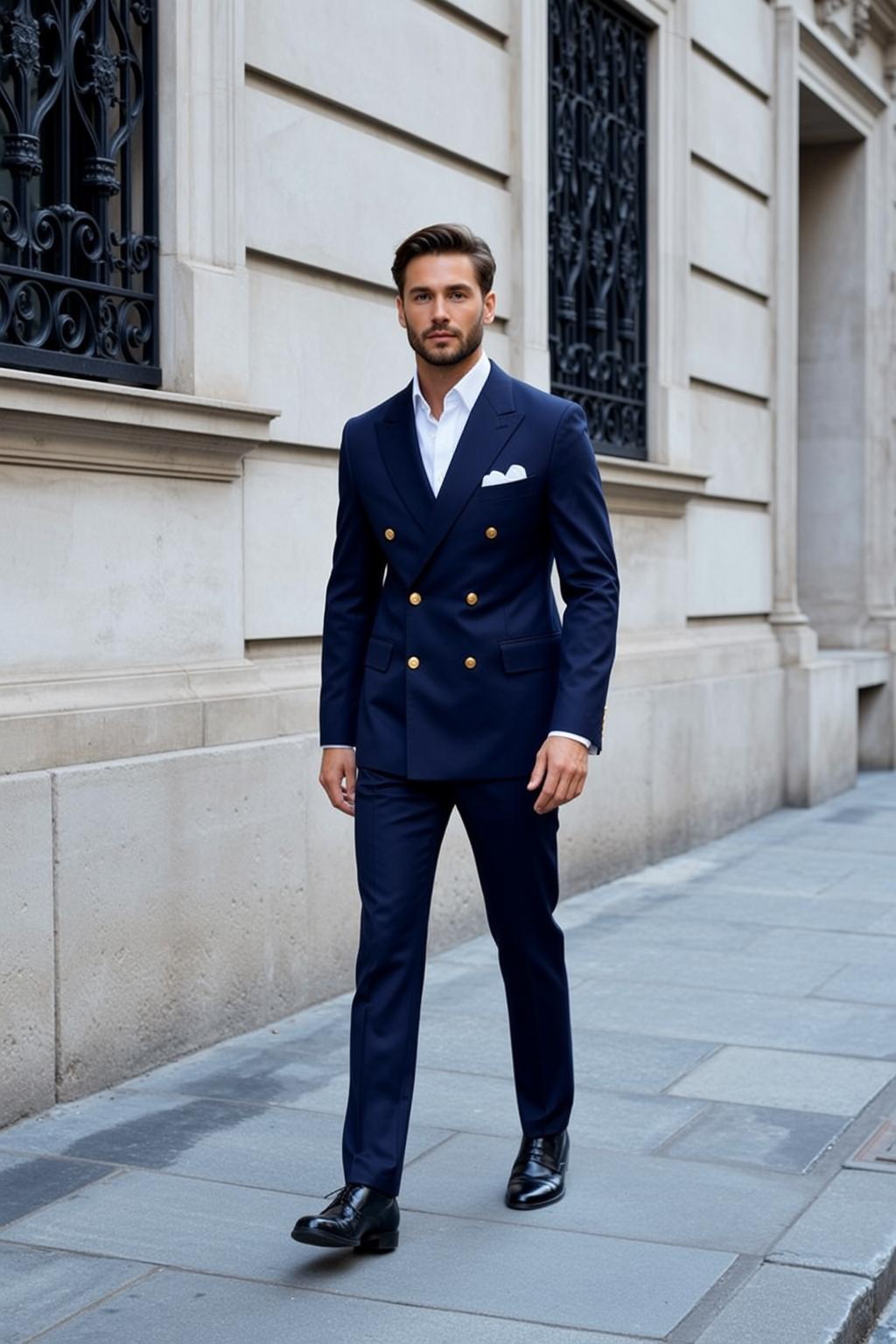 Navy Suit City Walk