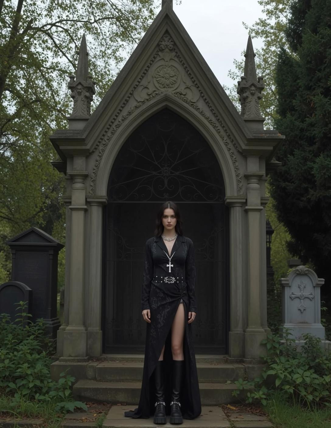 Cemetery Dress Portrait