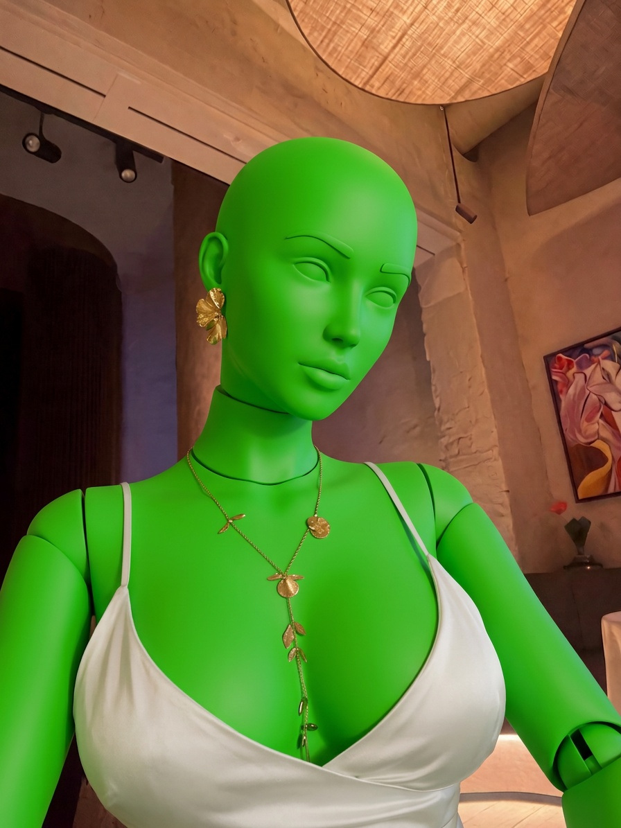 Template for Earrings And Necklace In A Portrait
