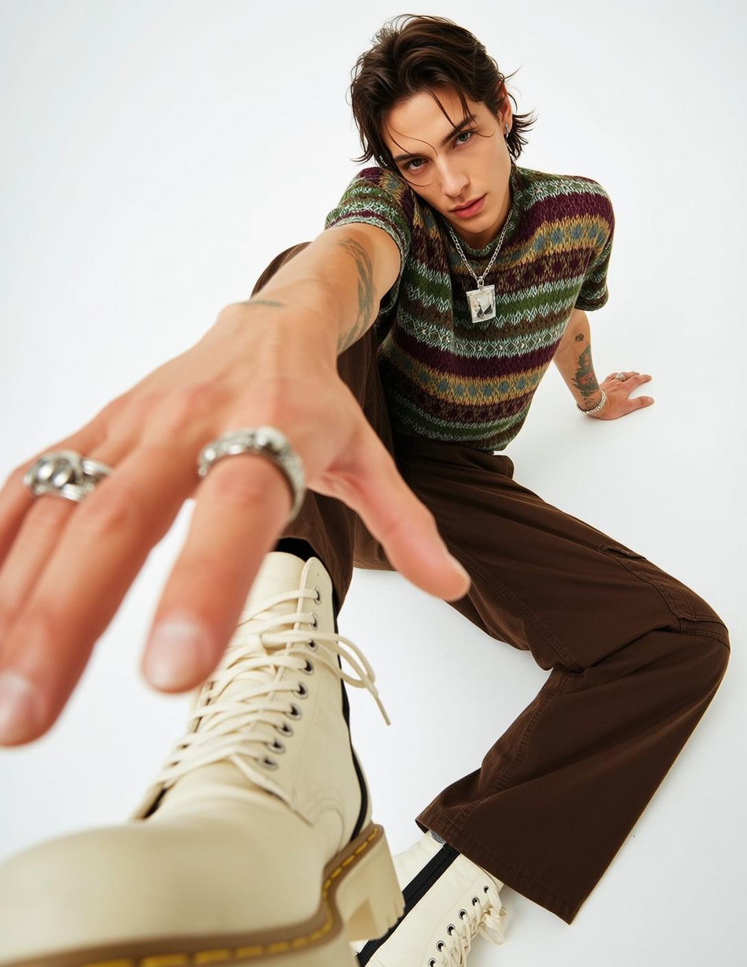 Fisheye Young Dark Brown Medium Length Styled