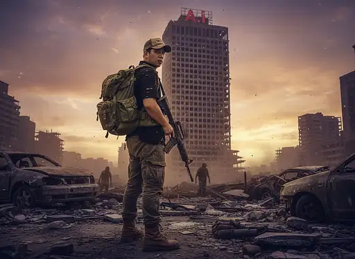 Cinematic Full-body Shot Lone Survivor Using Image With Exact Facial