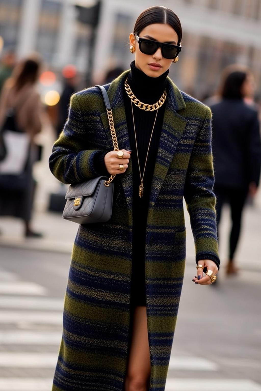 Fashion Week Dark Hair Pulled Back Bun