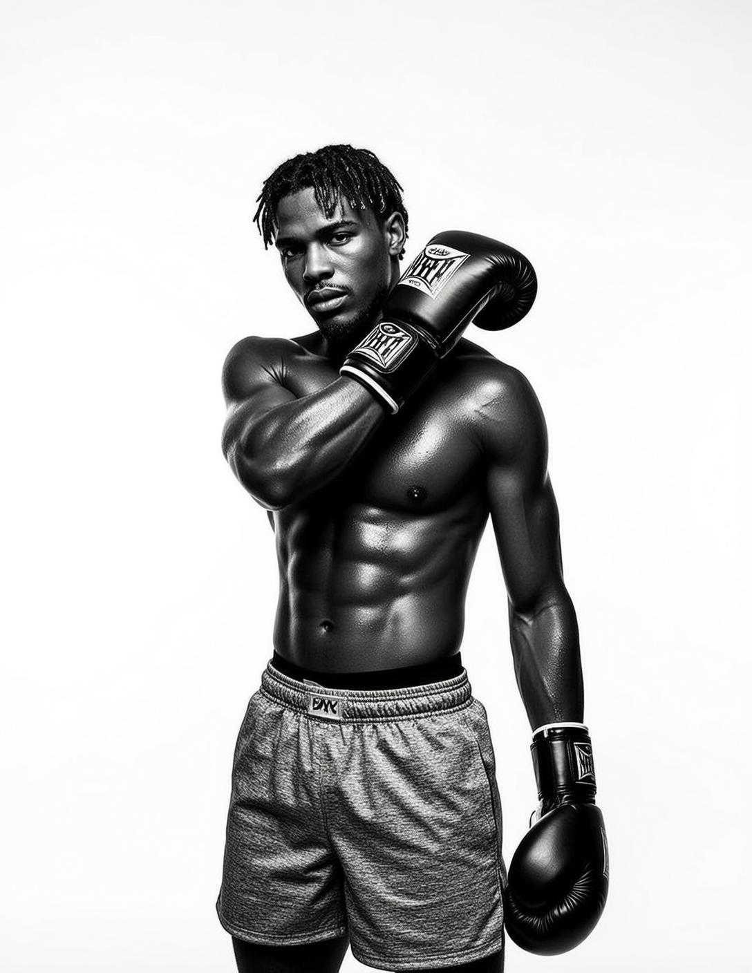 Boxer Gloves White Backdrop