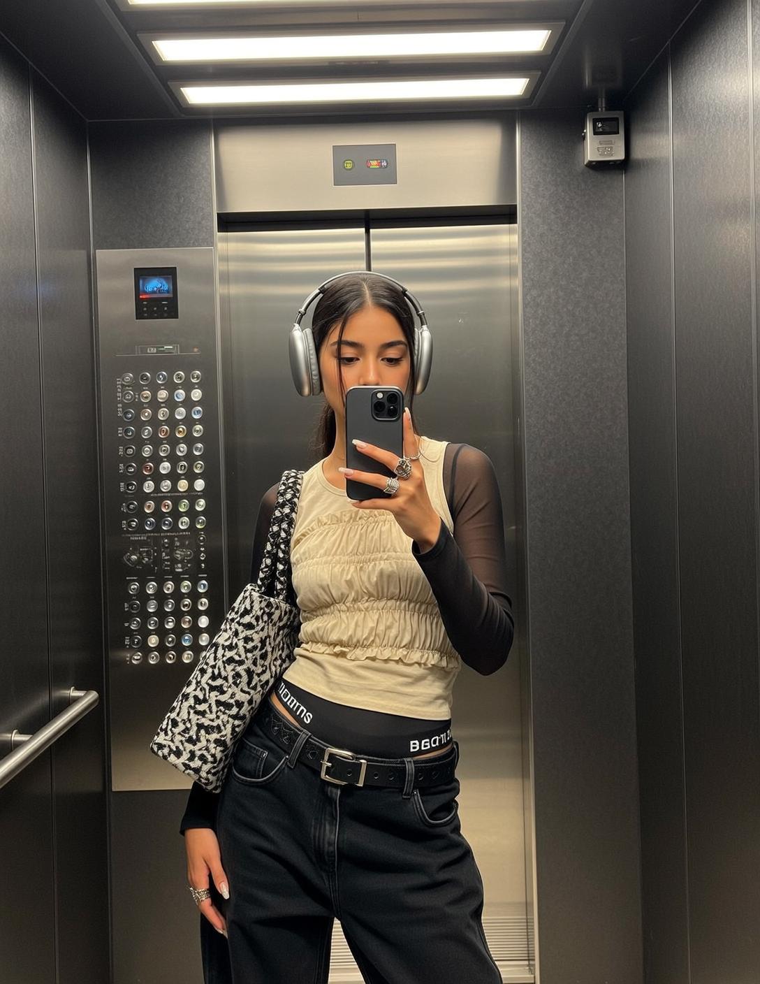 Mesh Top Tote Bag Elevator