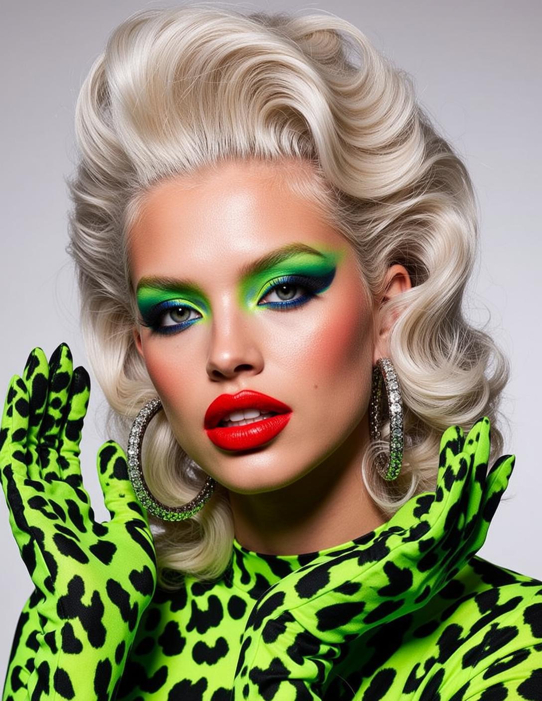 Makeup Posed Her Head Slightly Tilted Looking