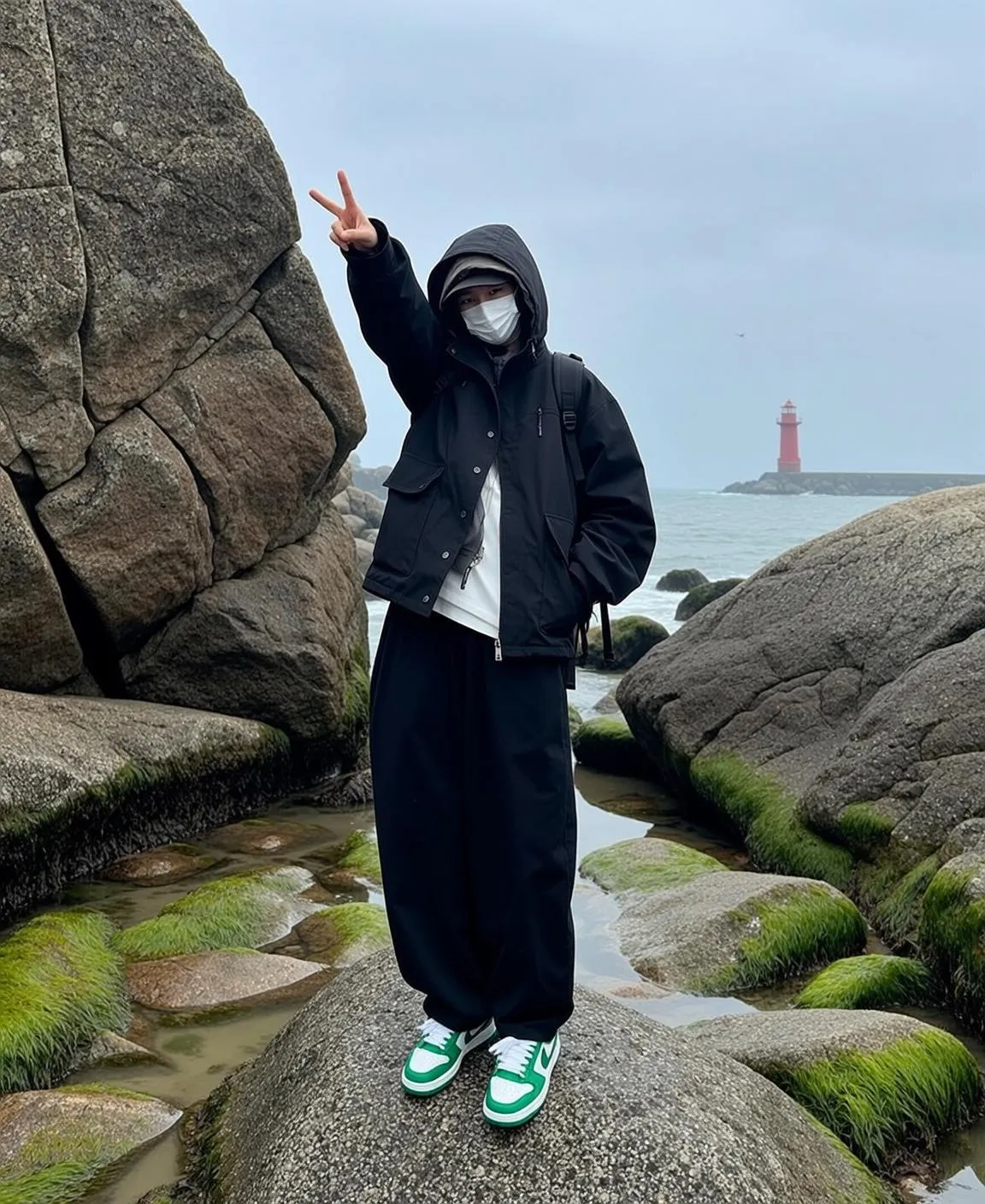 Casual Short Fair Hooded Jacket Loose Pants