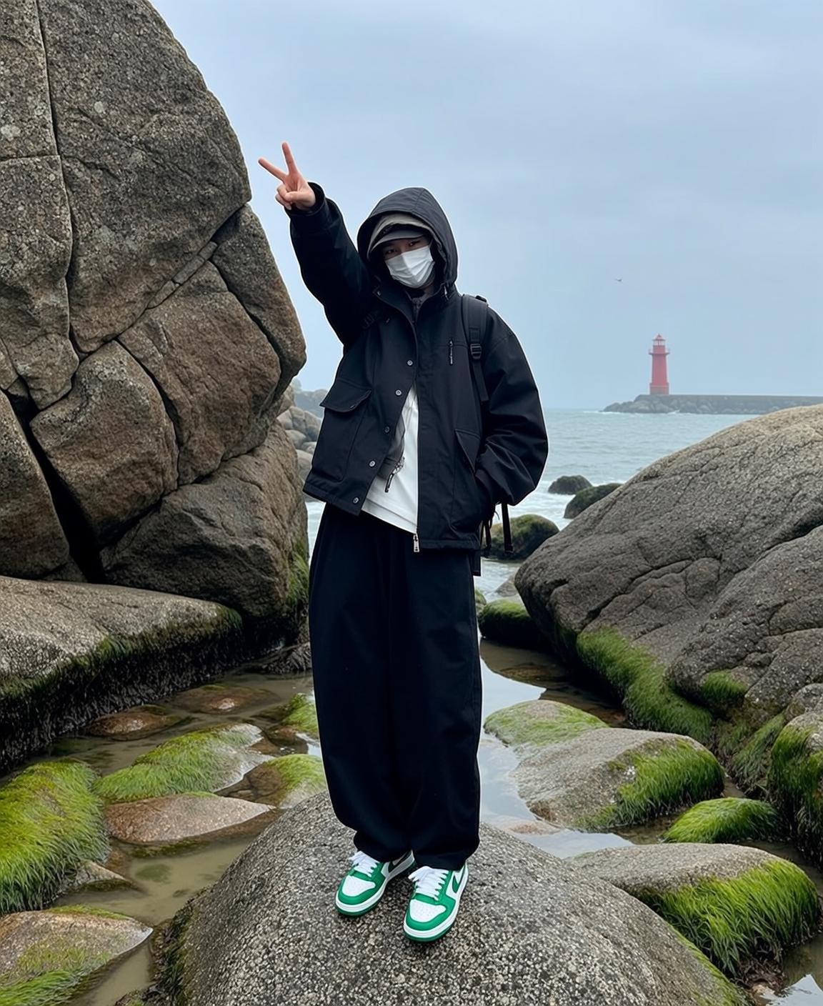 Casual Short Fair Hooded Jacket Loose Pants