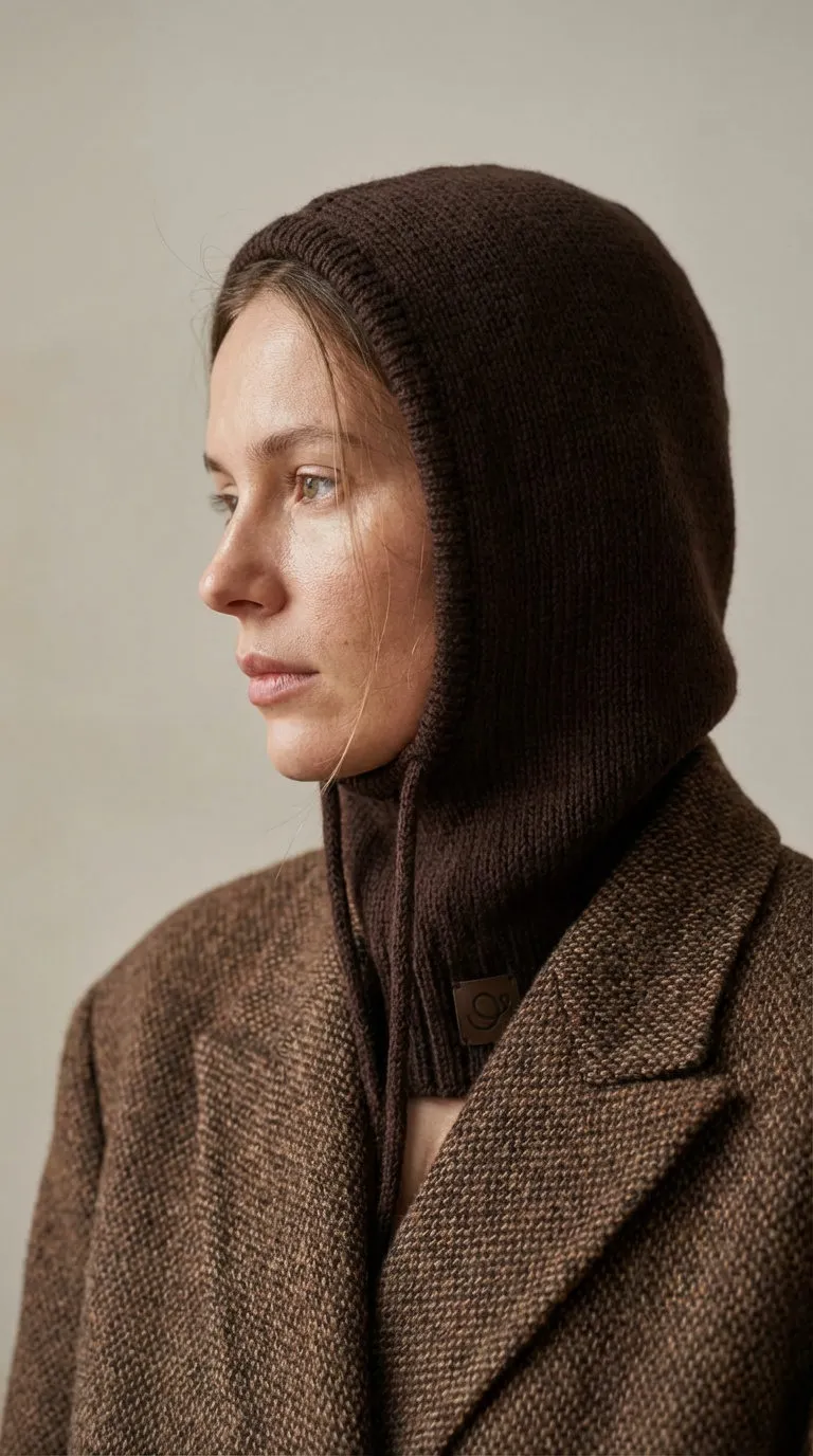 Brown Knitted Balaclava Portrait