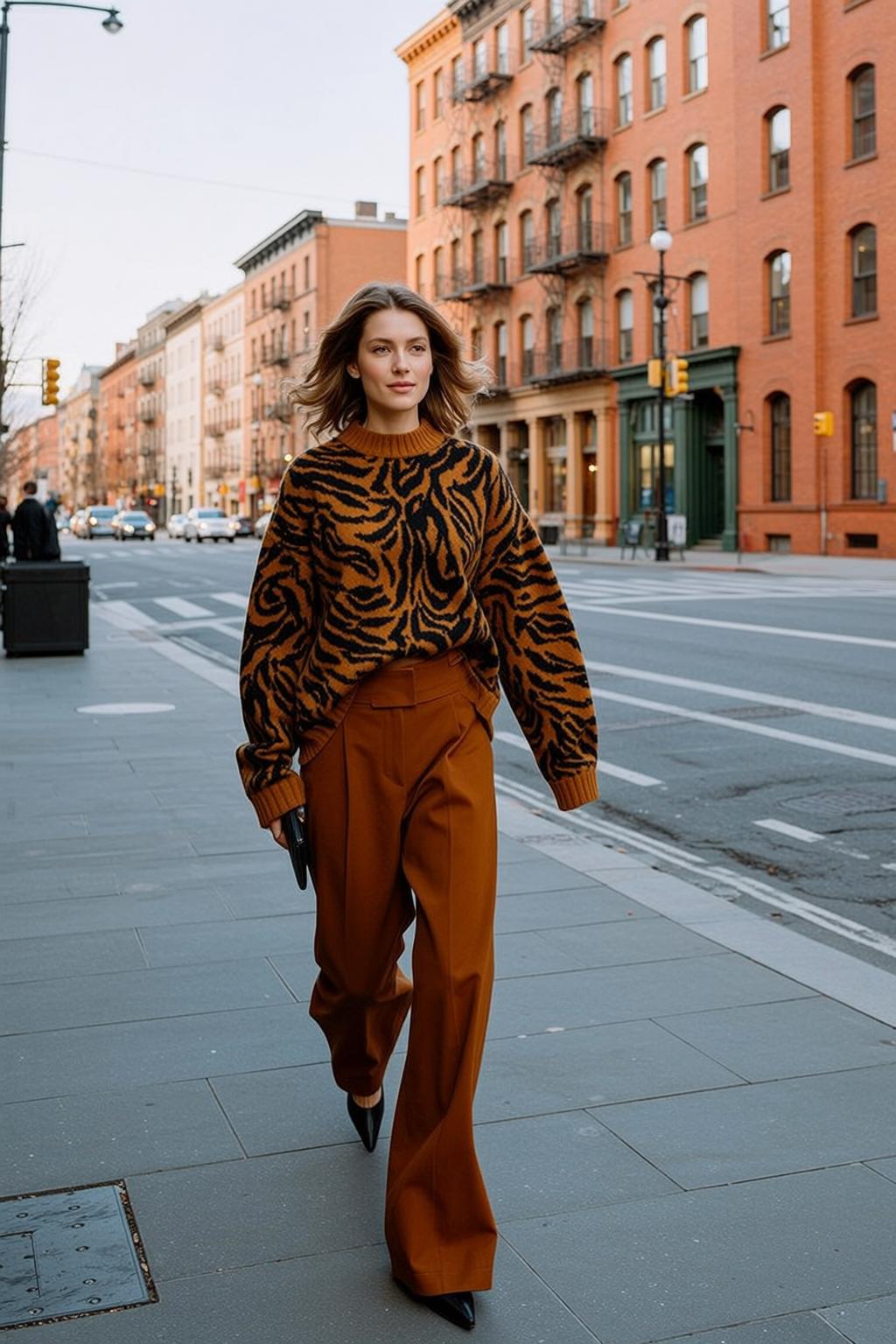 Fashion Week Young Medium Length Wavy Brown